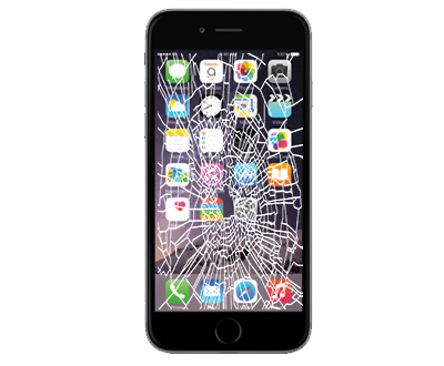 iPhone LCD rozbité sklo